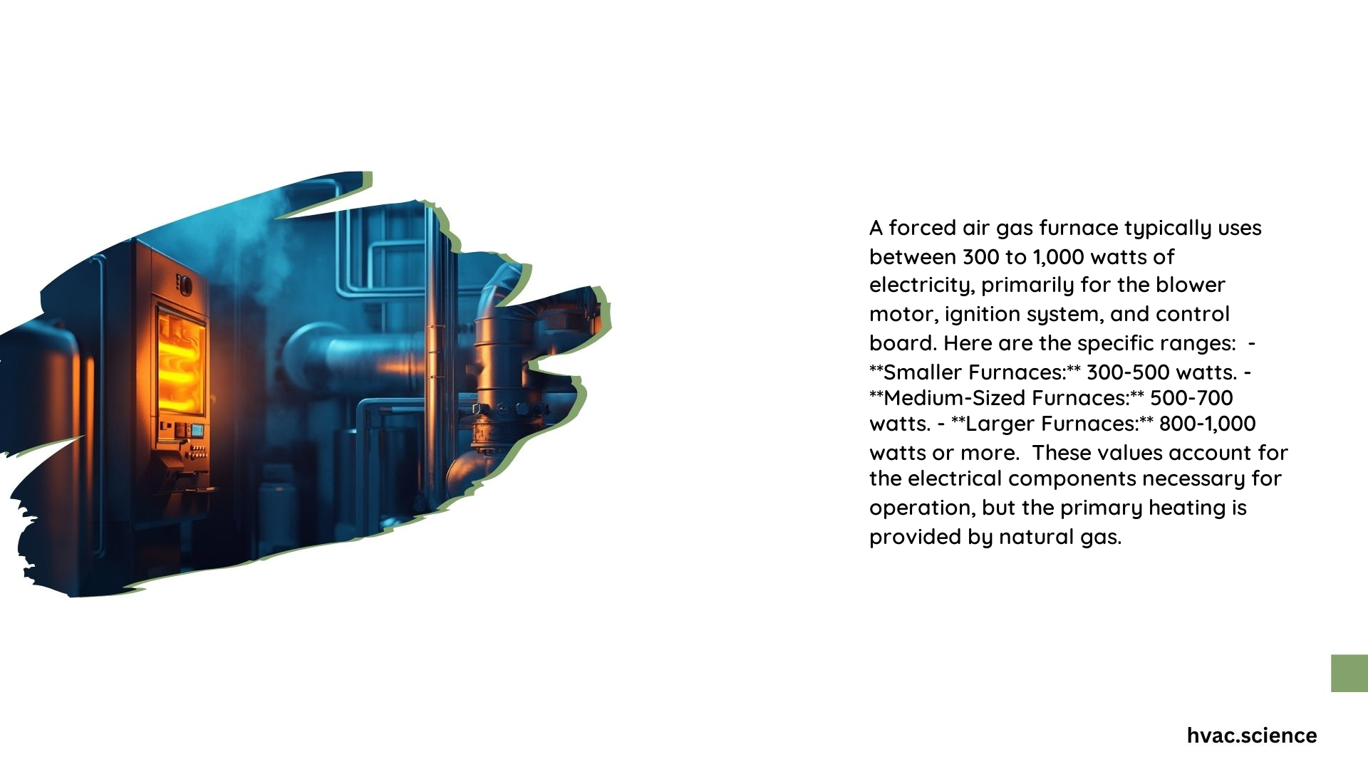 Forced Air Gas Furnace Wattage