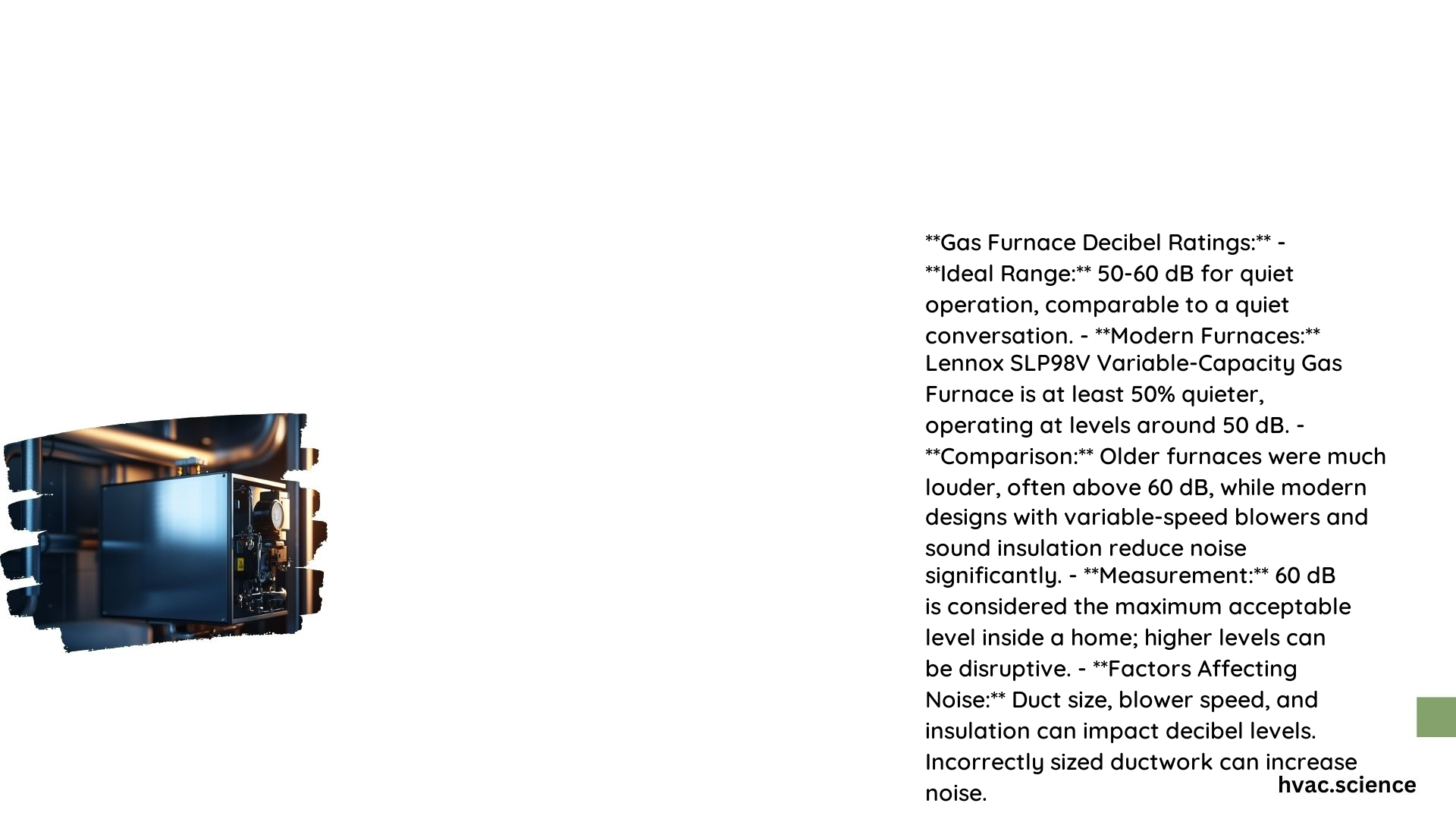 Gas Furnace Decibel Ratings