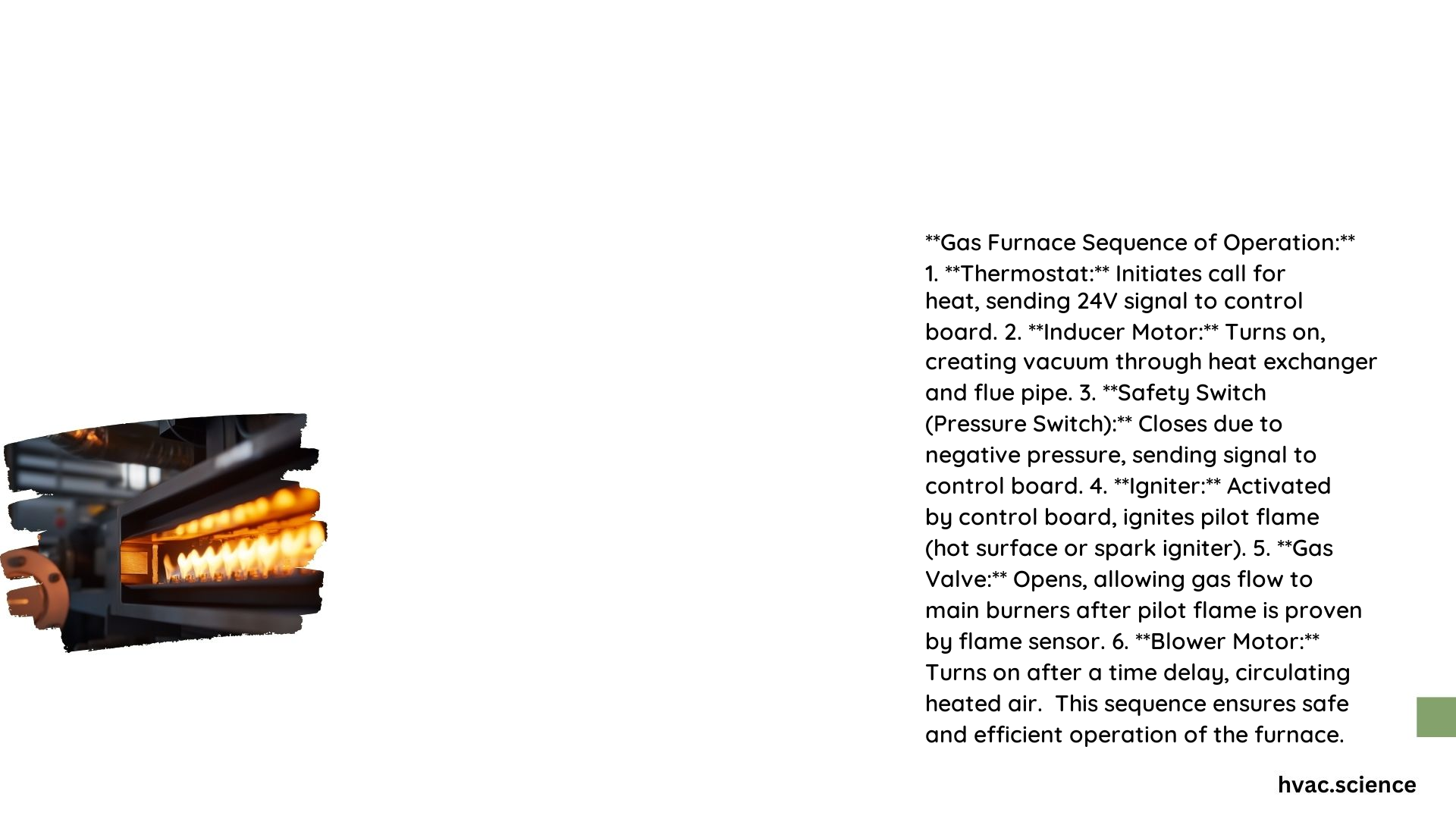 Gas Furnace Sequence of Operation