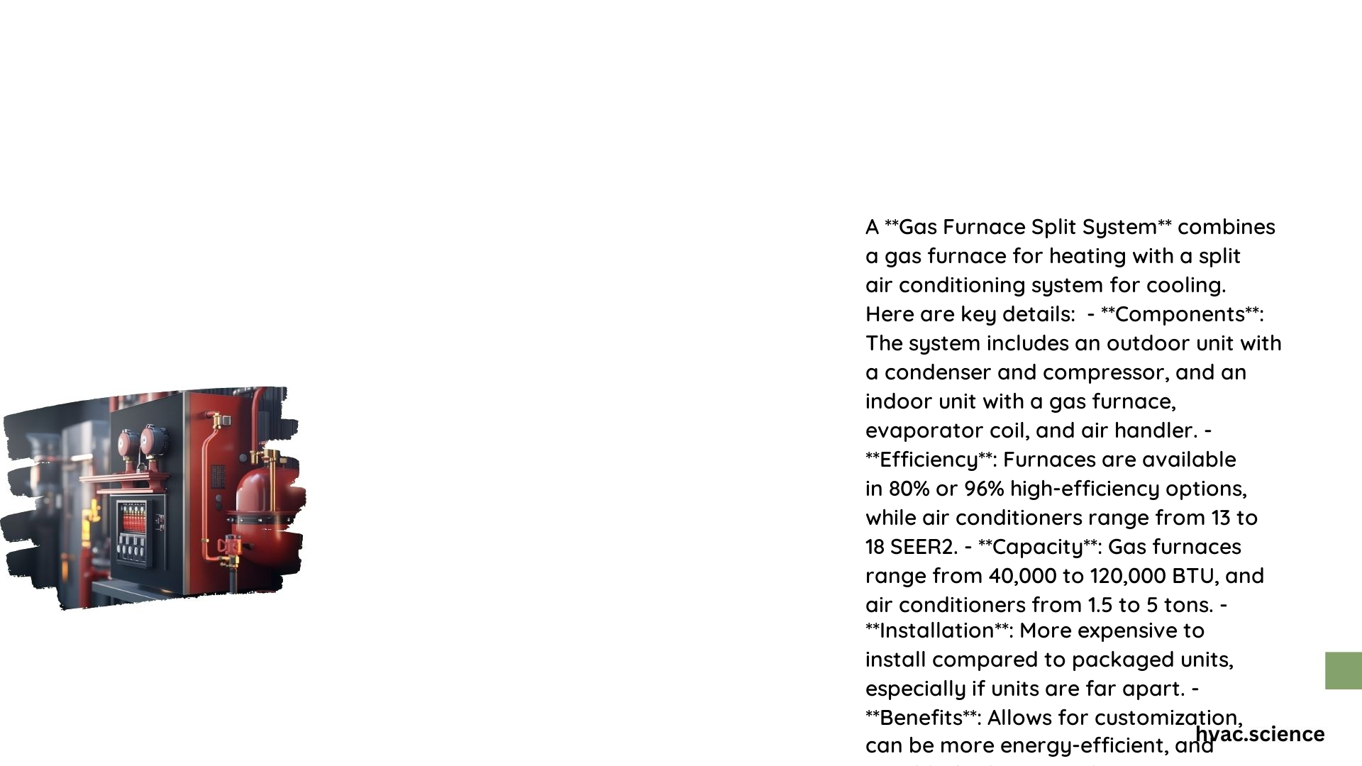 Gas Furnace Split System