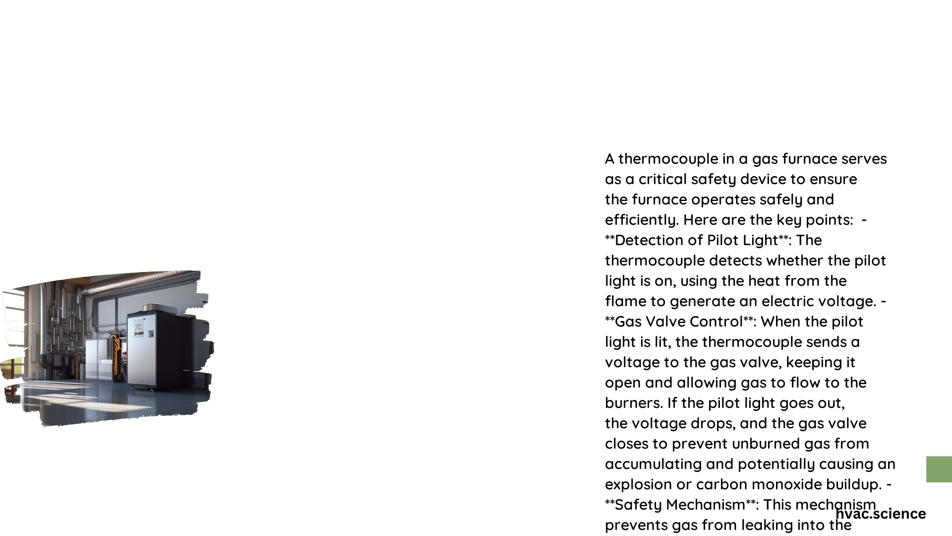 Gas Furnace Thermocouple Purpose