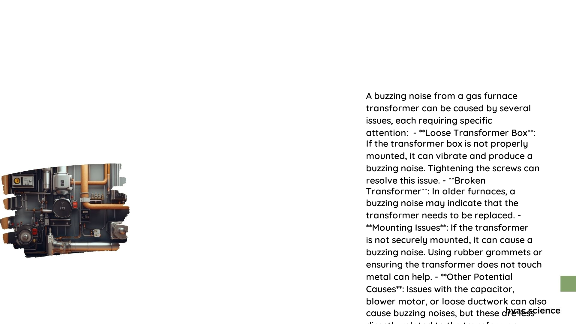 Gas Furnace Transformer Buzzing