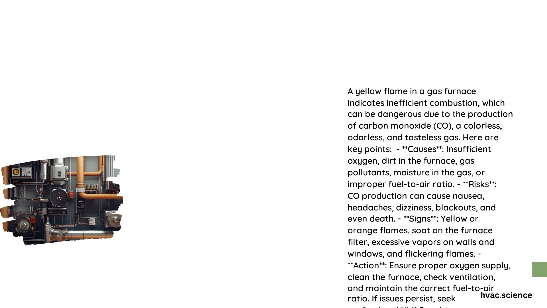 Gas Furnace Yellow Flame