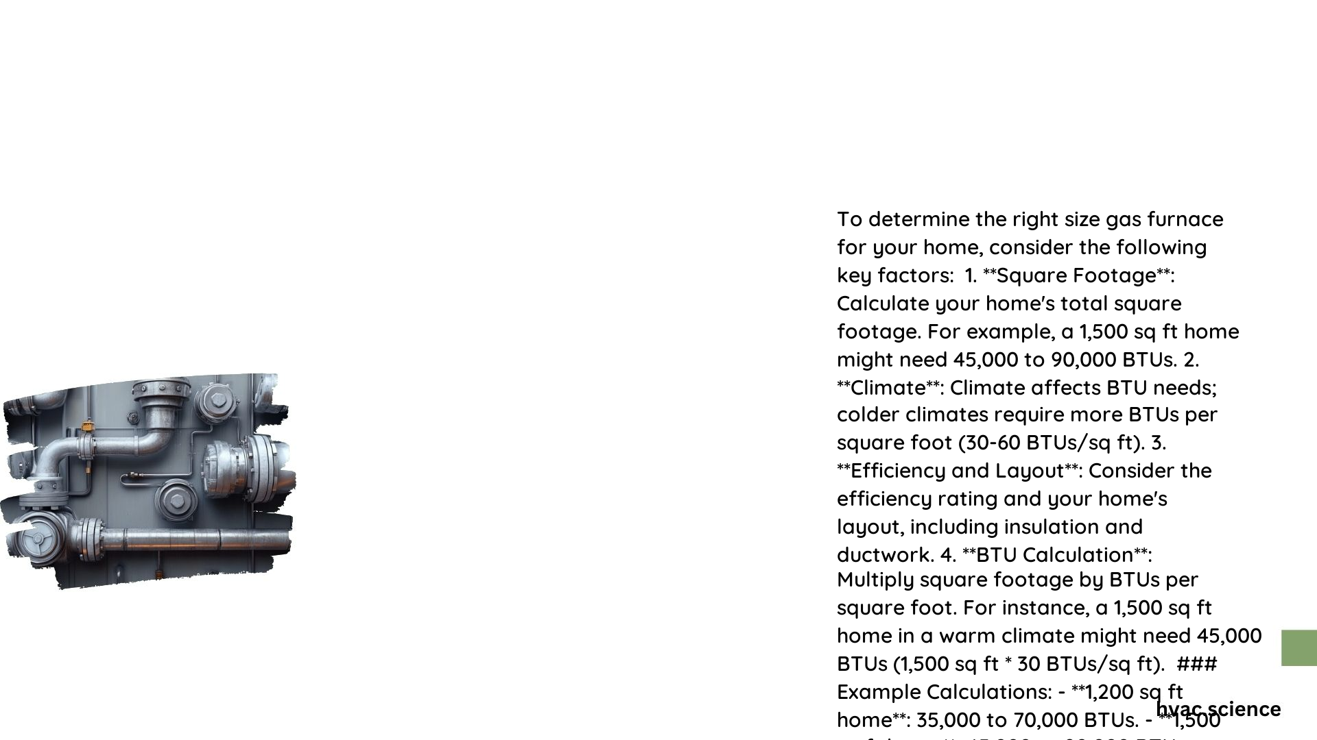 Right Size Gas Furnace for My Home