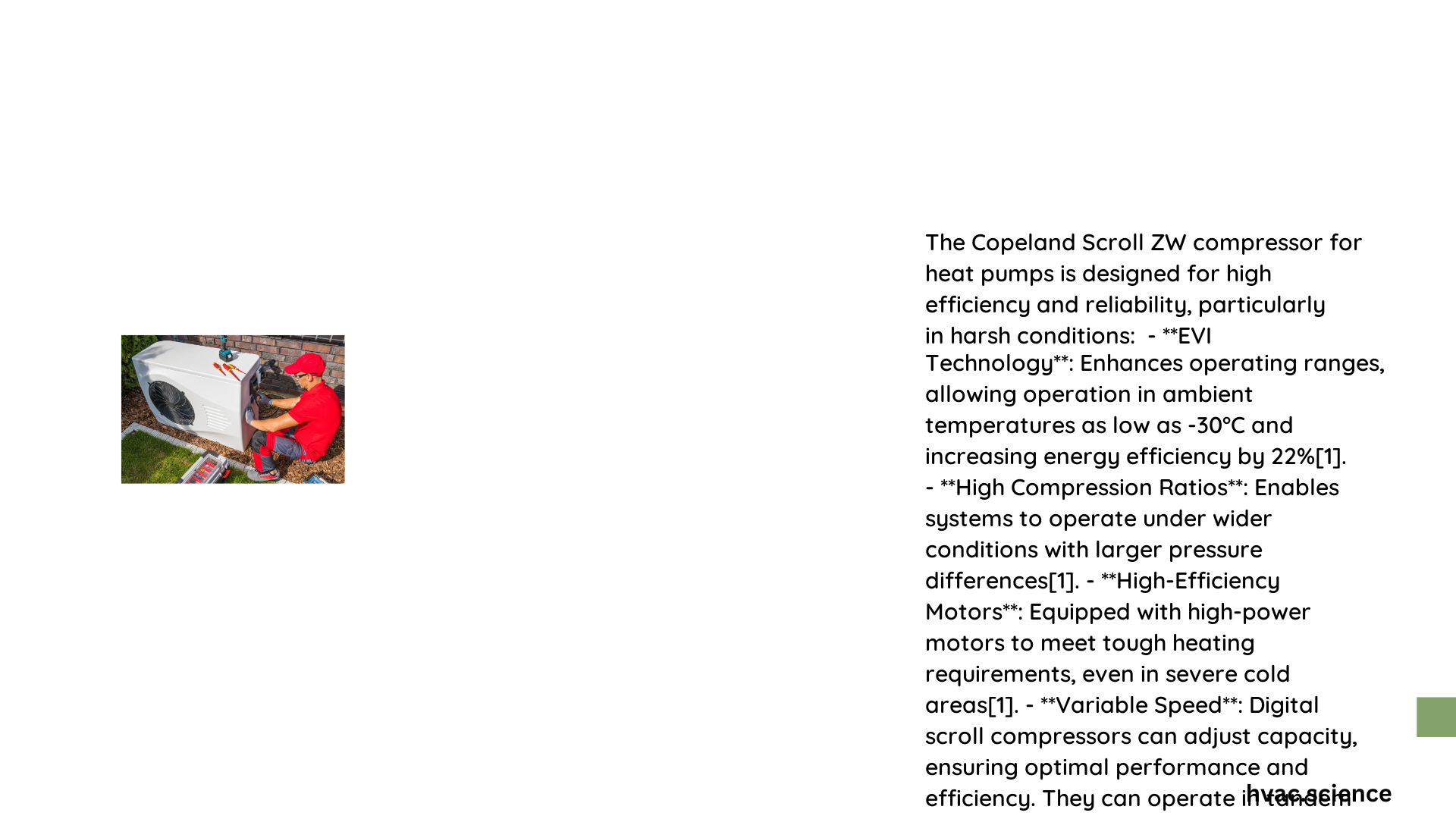 copeland scroll compressor for heat pump