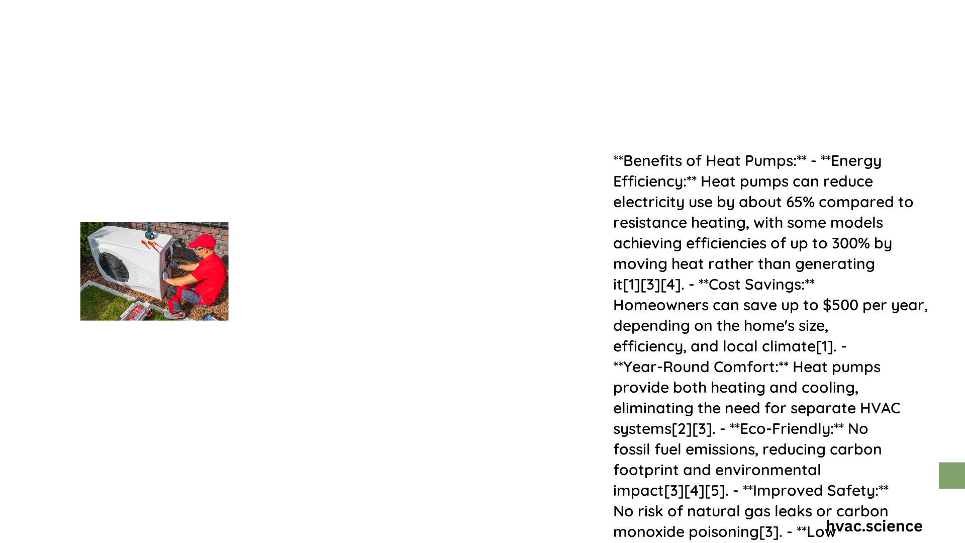 heat pump benefits drawbacks