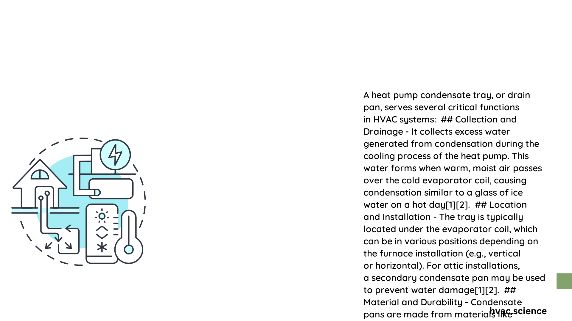 heat pump condensate tray