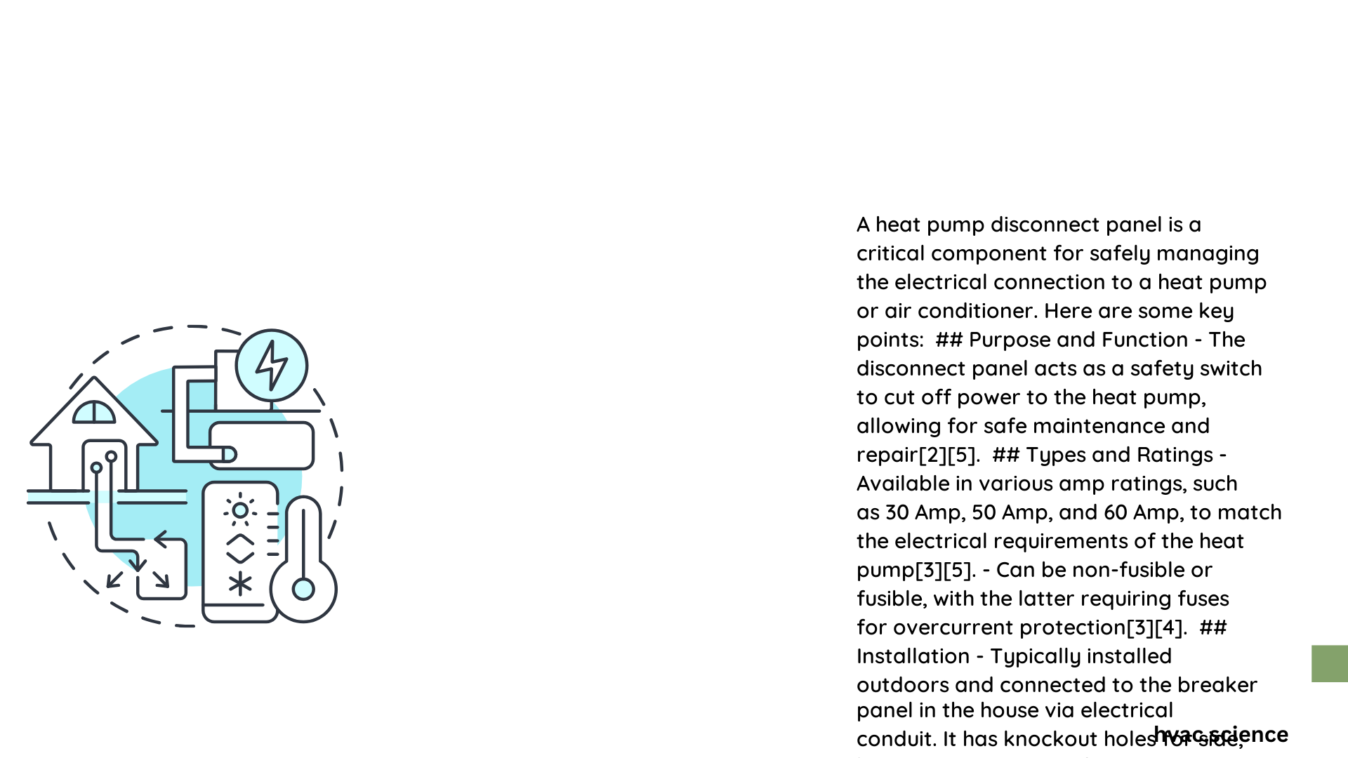 heat pump disconnect panel