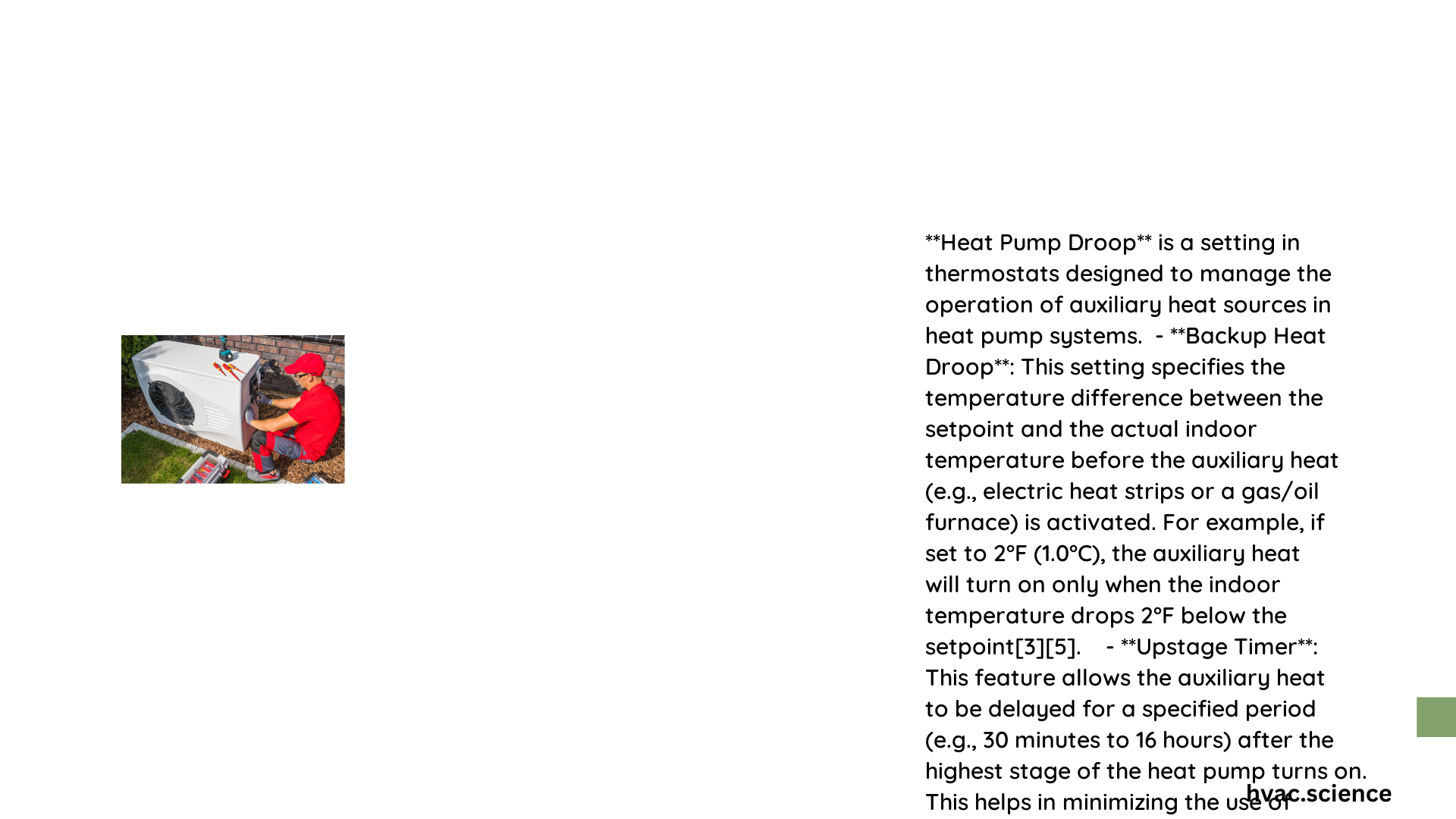 heat pump droop