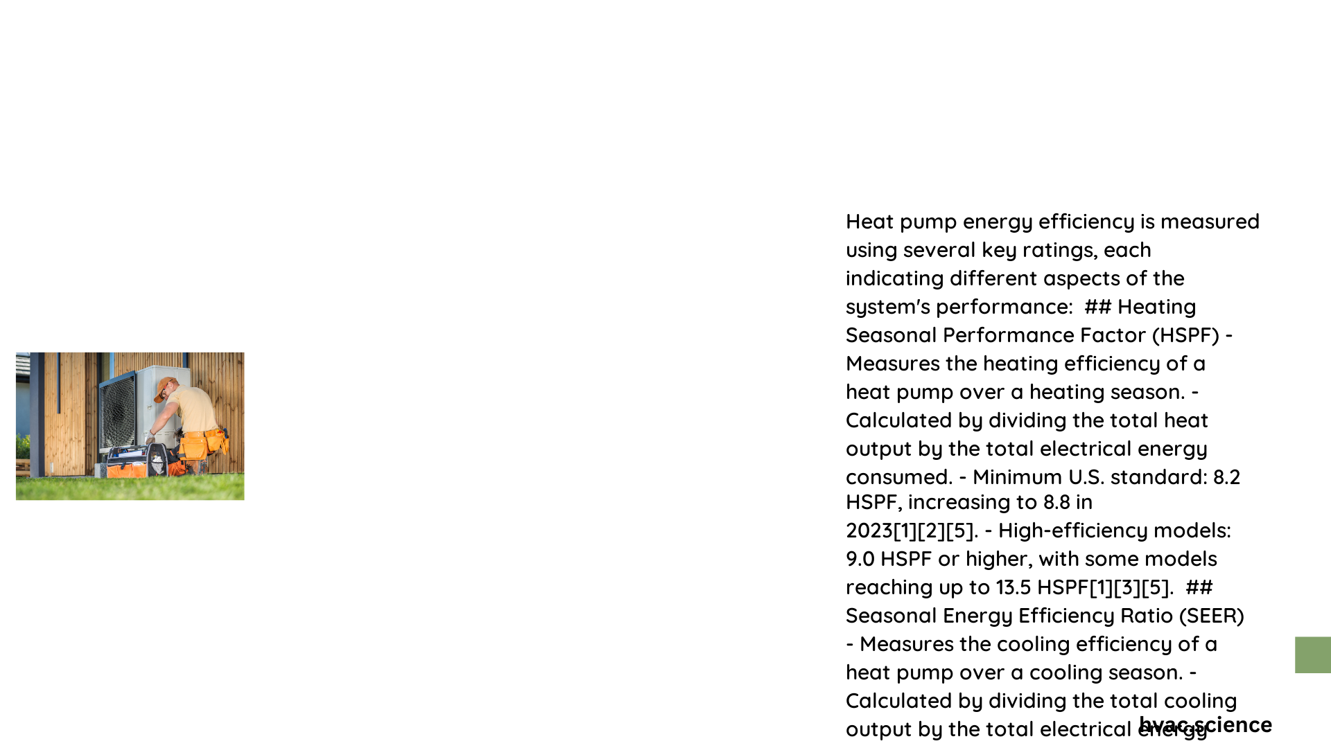 heat pump energy efficiency rating