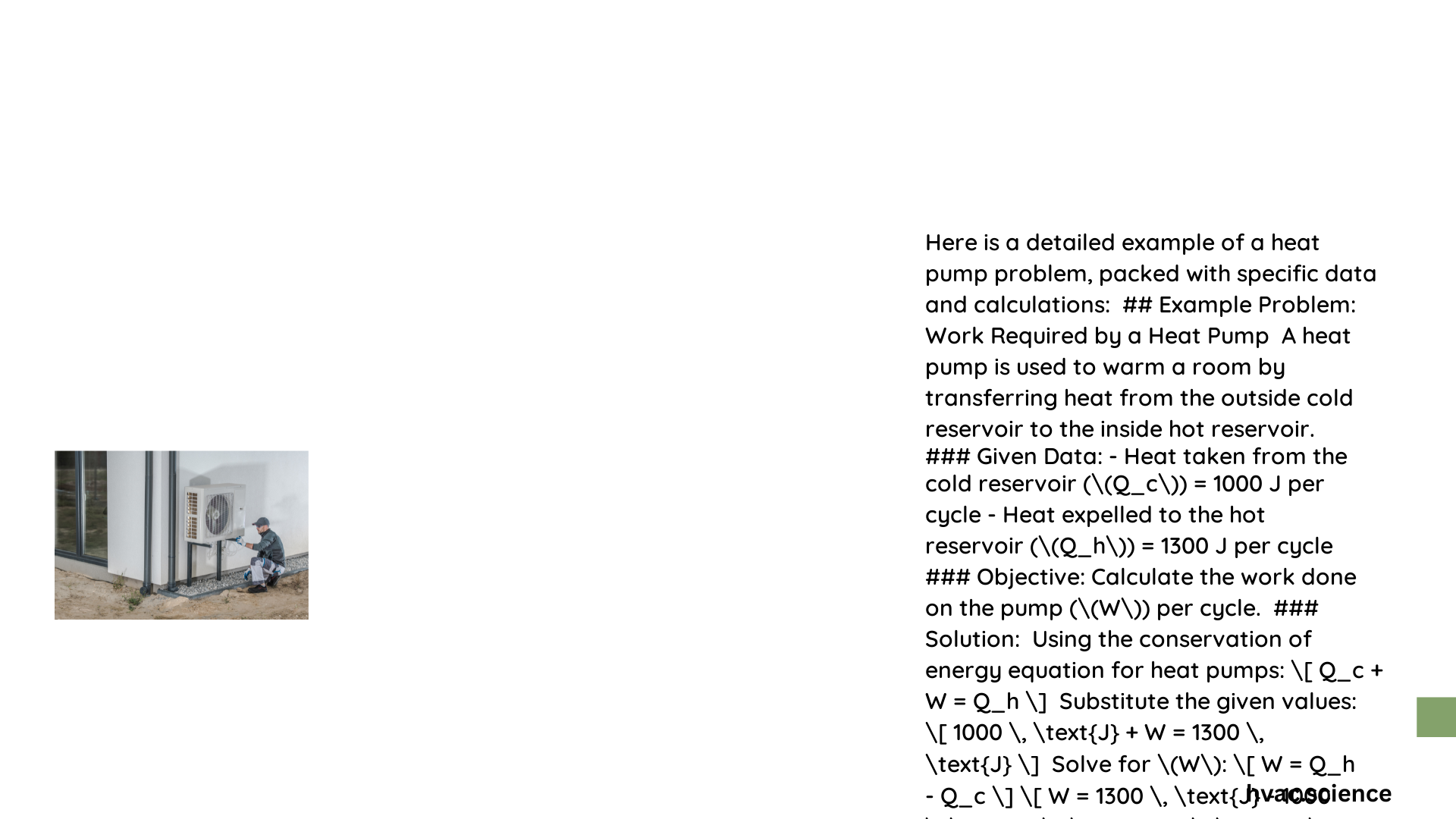 heat pump example problem