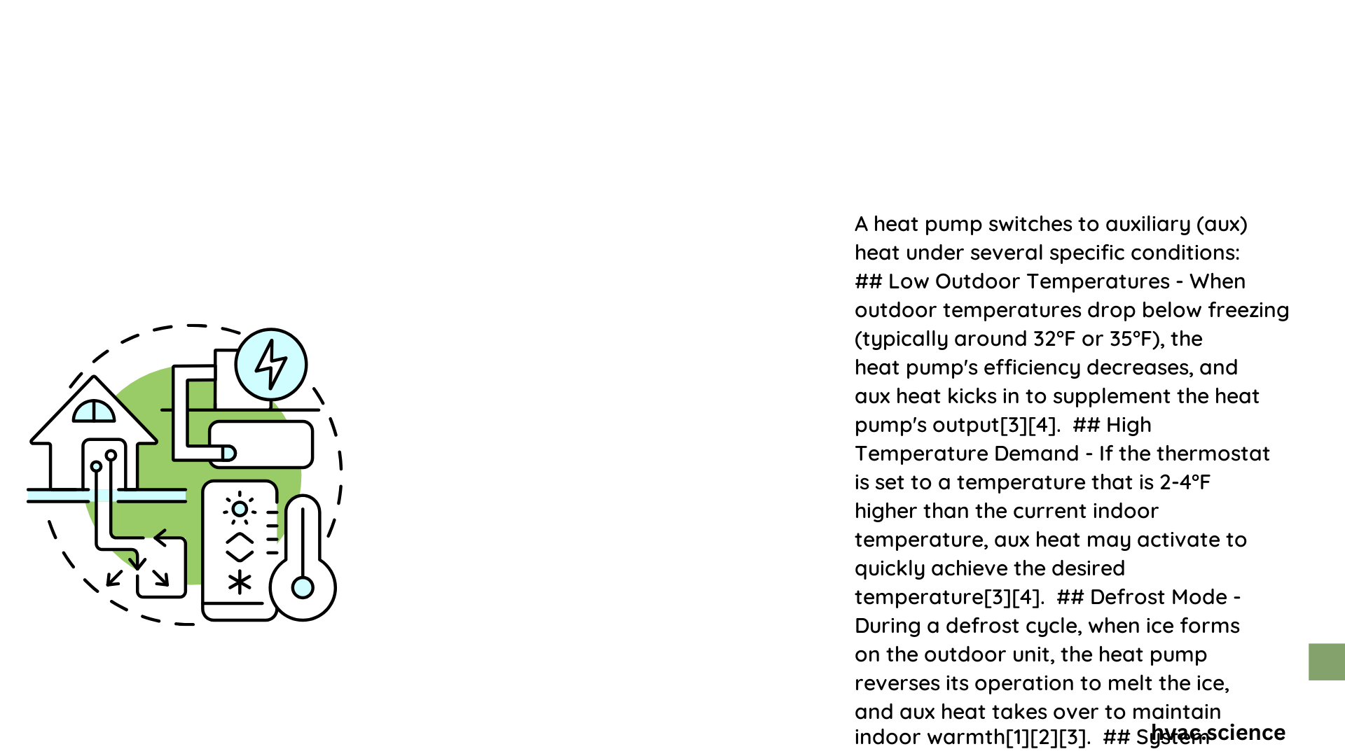 heat pump switching to aux heat