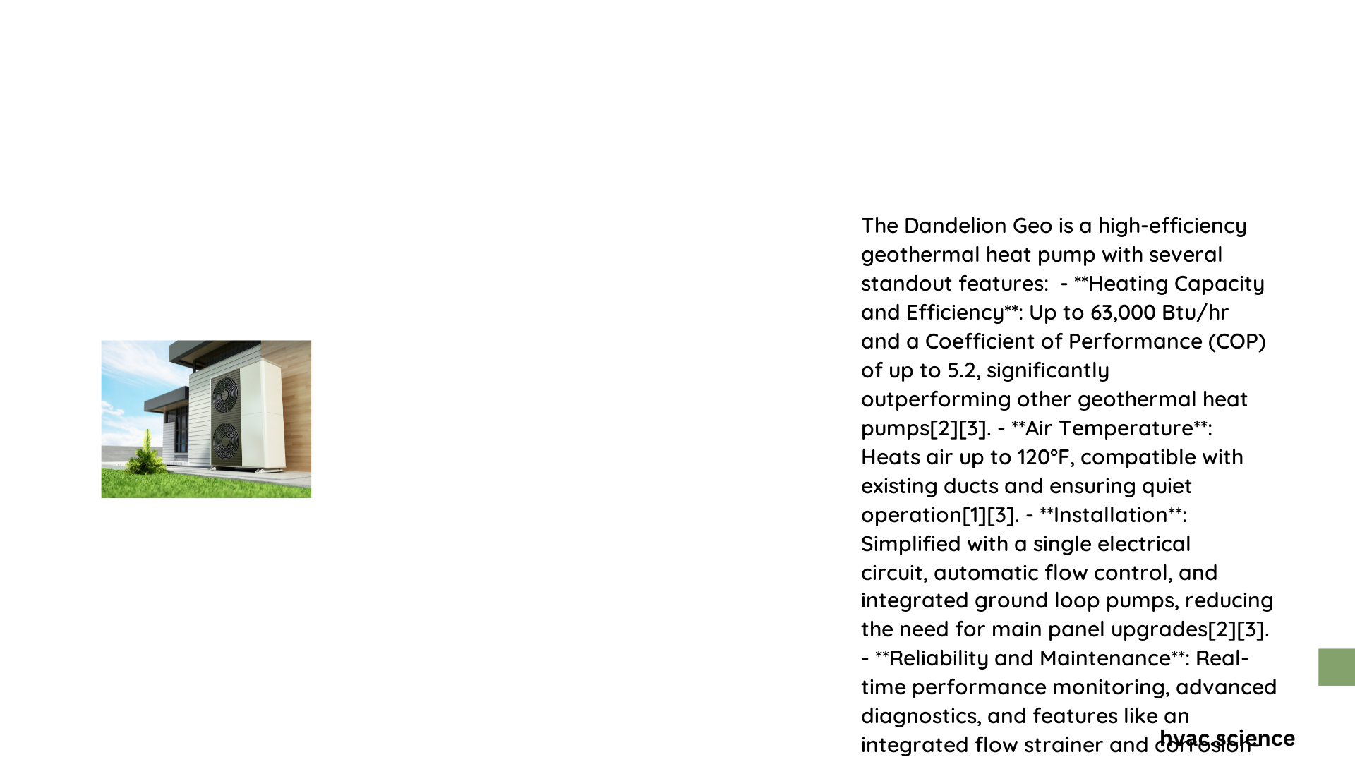 high efficiency geo heat pump