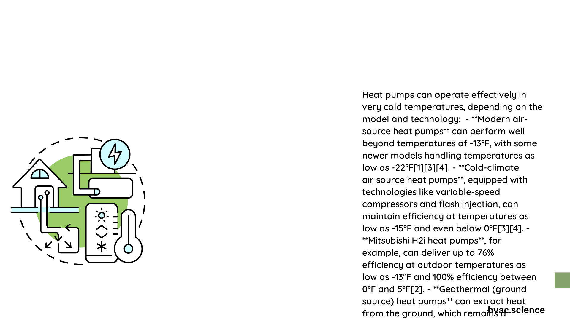 how cold can heat pump operate