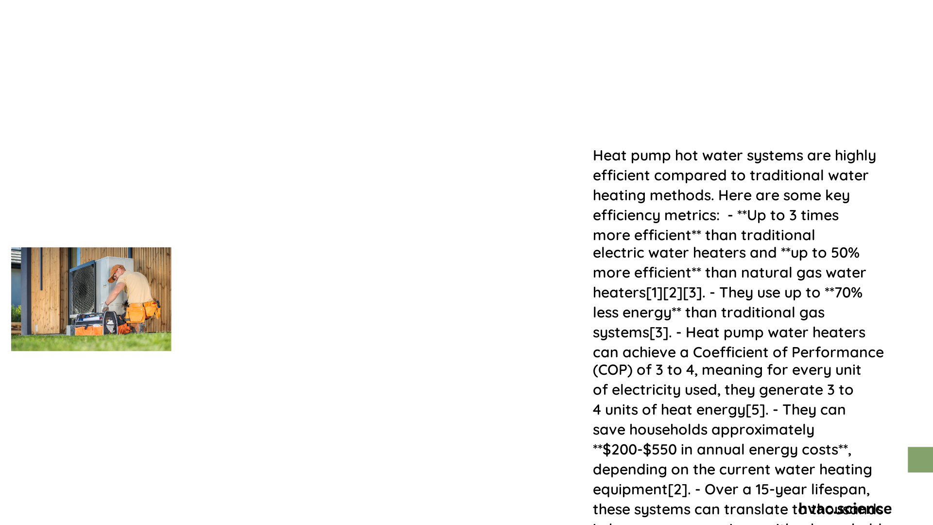 how efficient are heat pump hot water systems