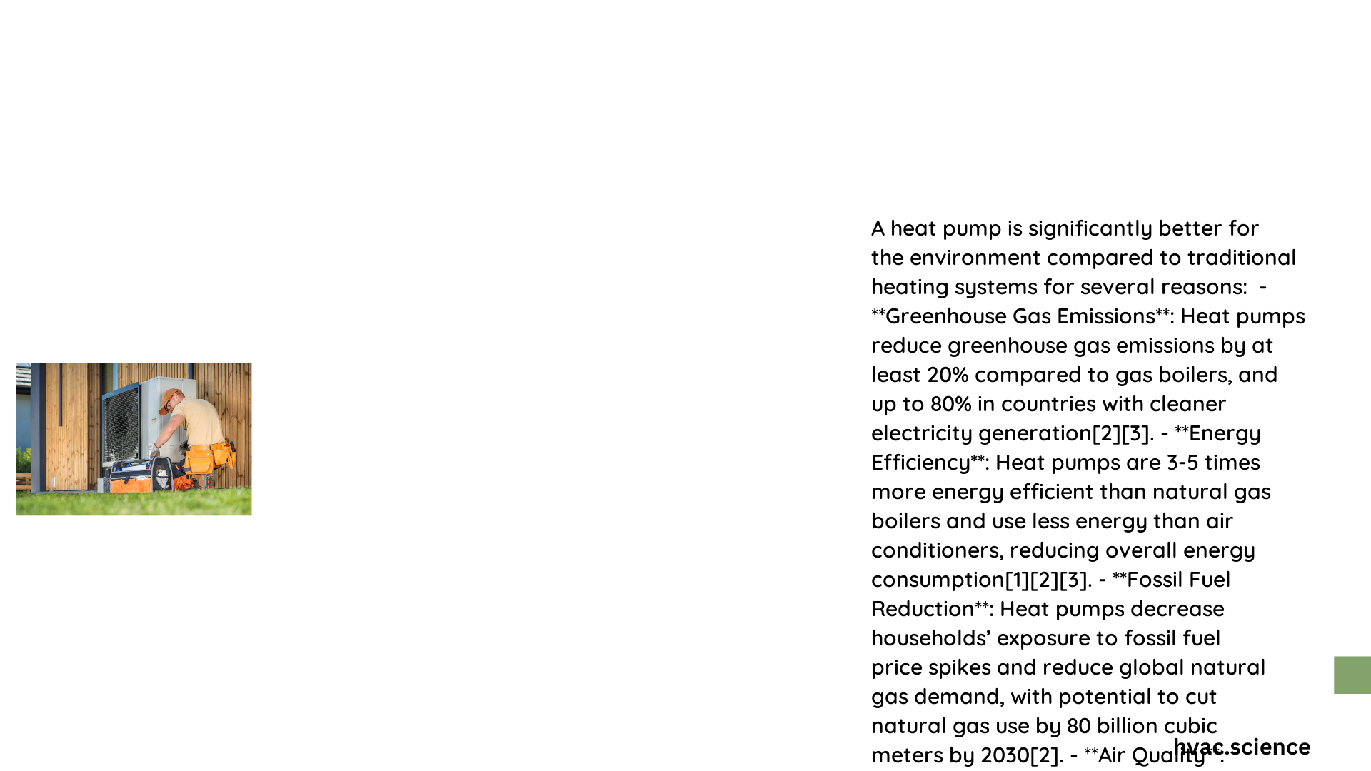is a heat pump better for the environment