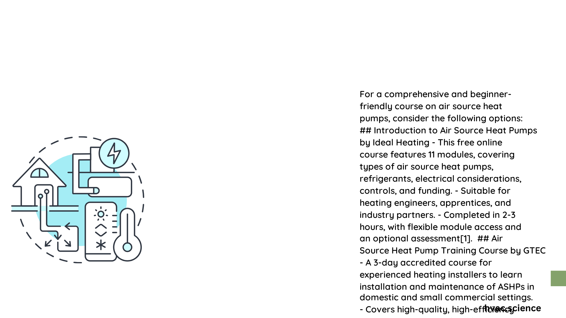 air source heat pump course for beginners