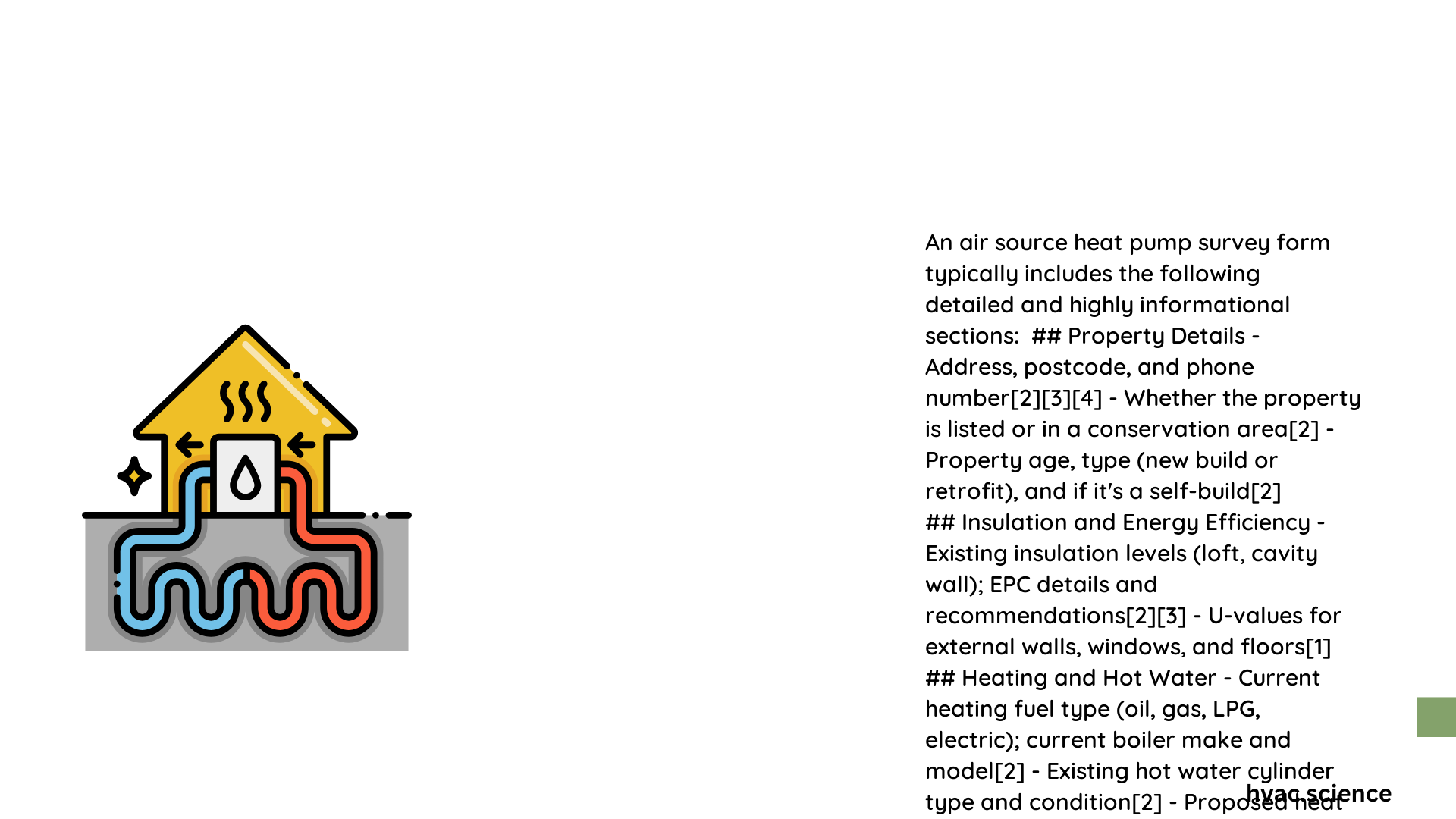 air source heat pump survey form