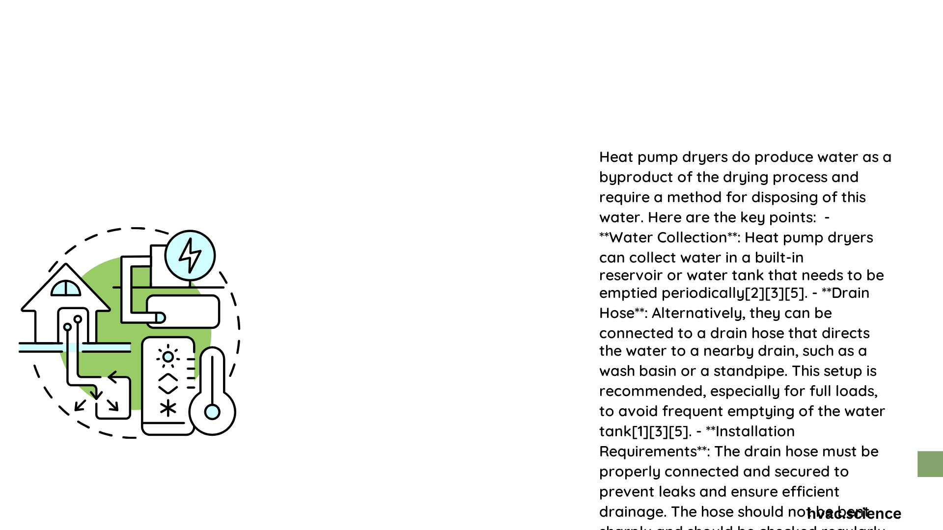 do heat pump dryers need a drain