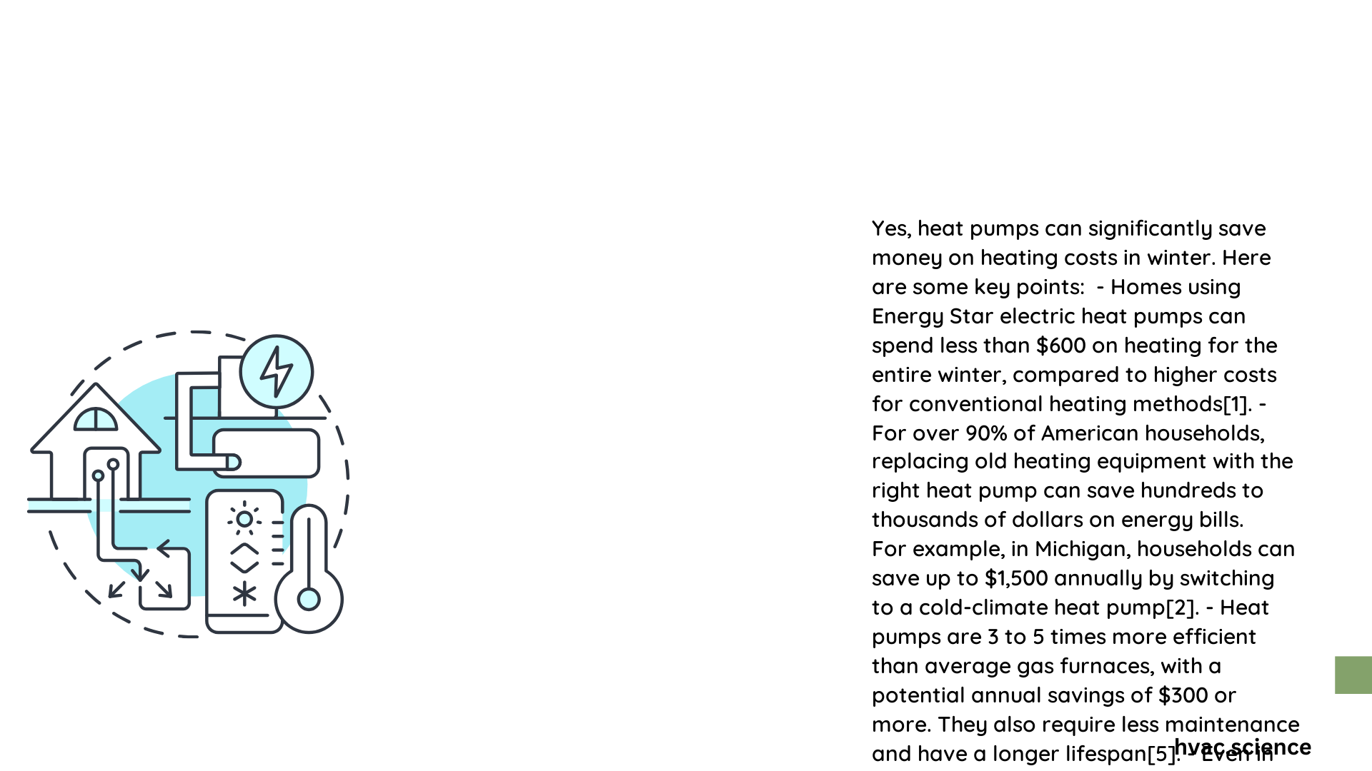 does a heat pump save money in winter