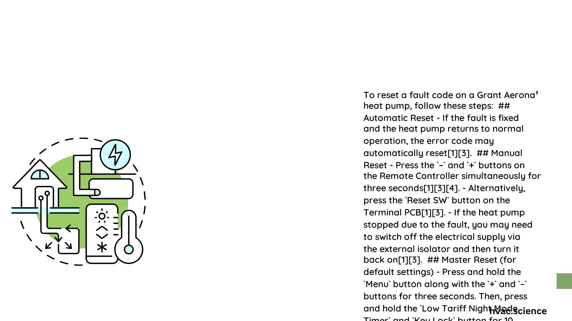 grant heat pump reset