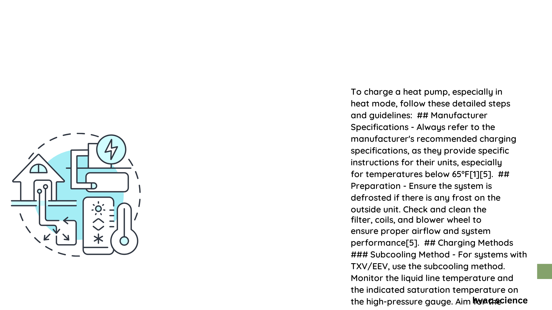 heat pump charging procedure