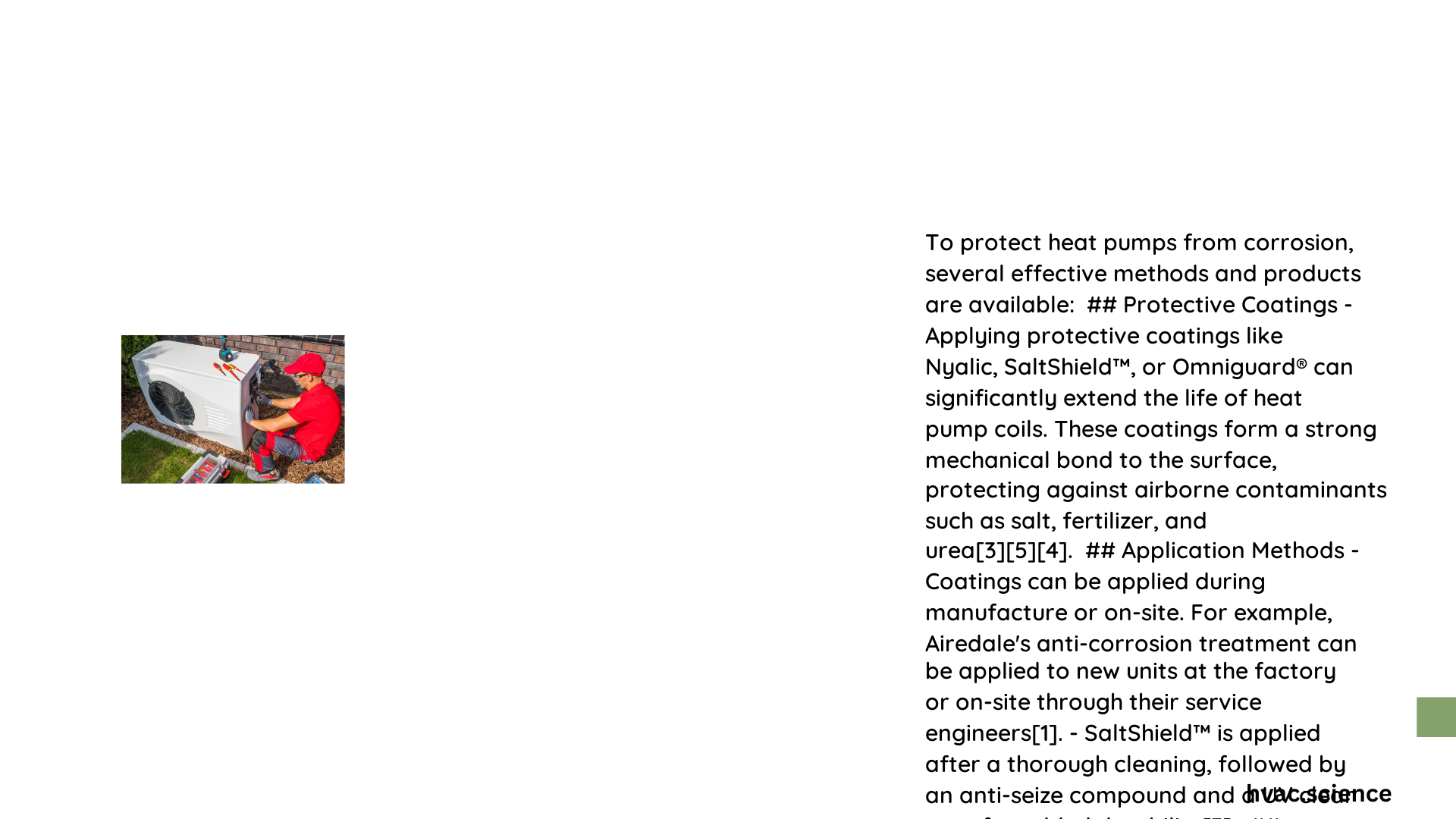 heat pump corrosion protection