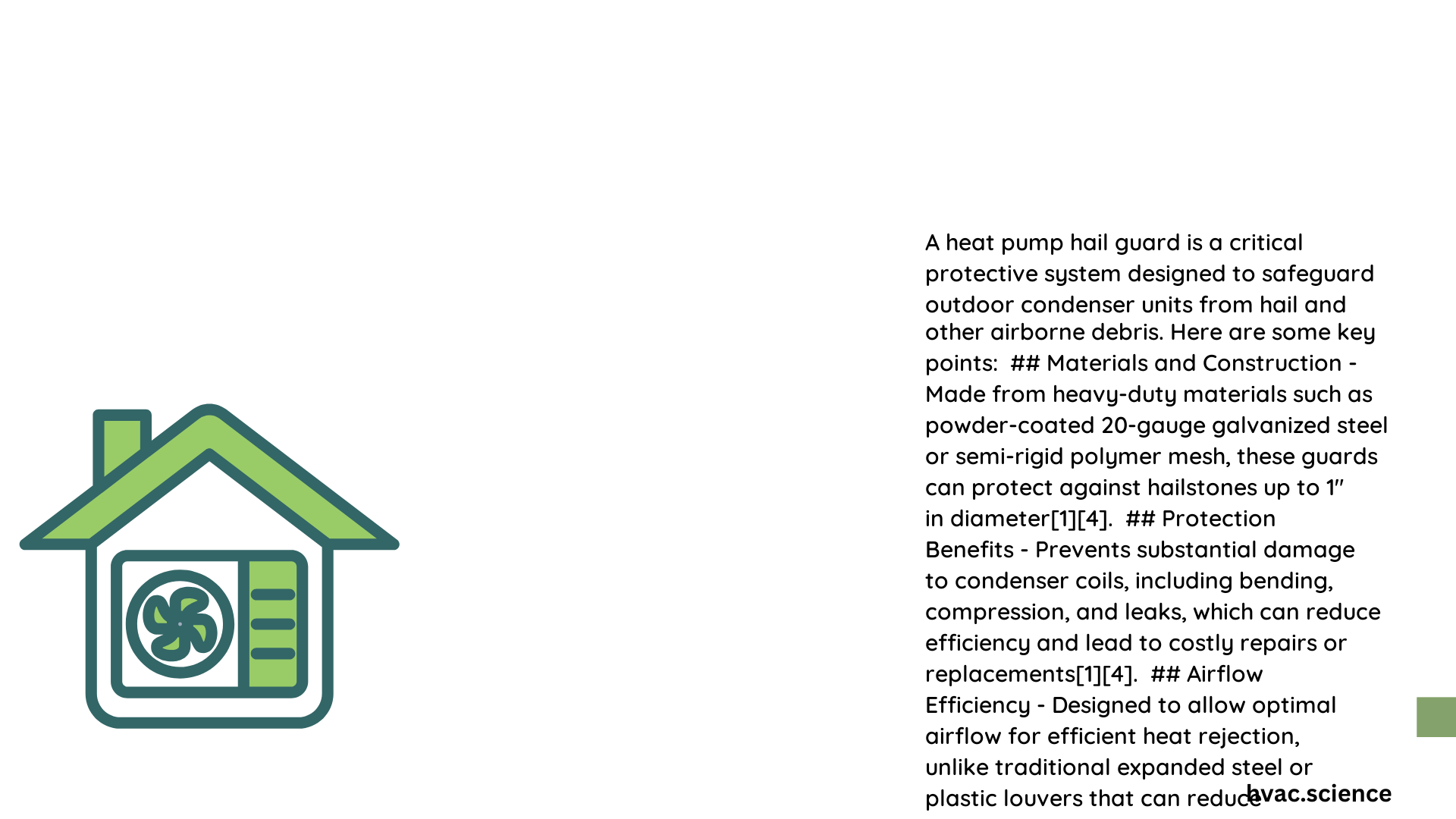 heat pump hail guard