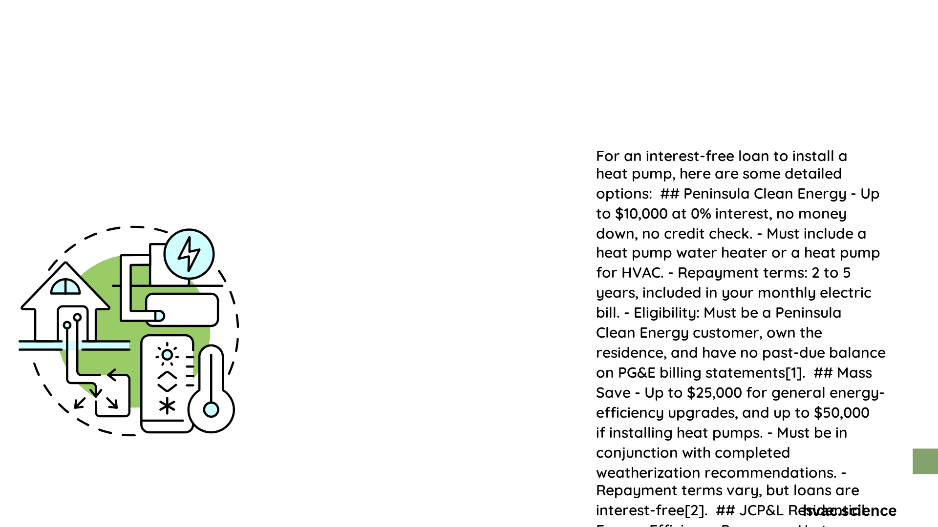 heat pump interest free loan