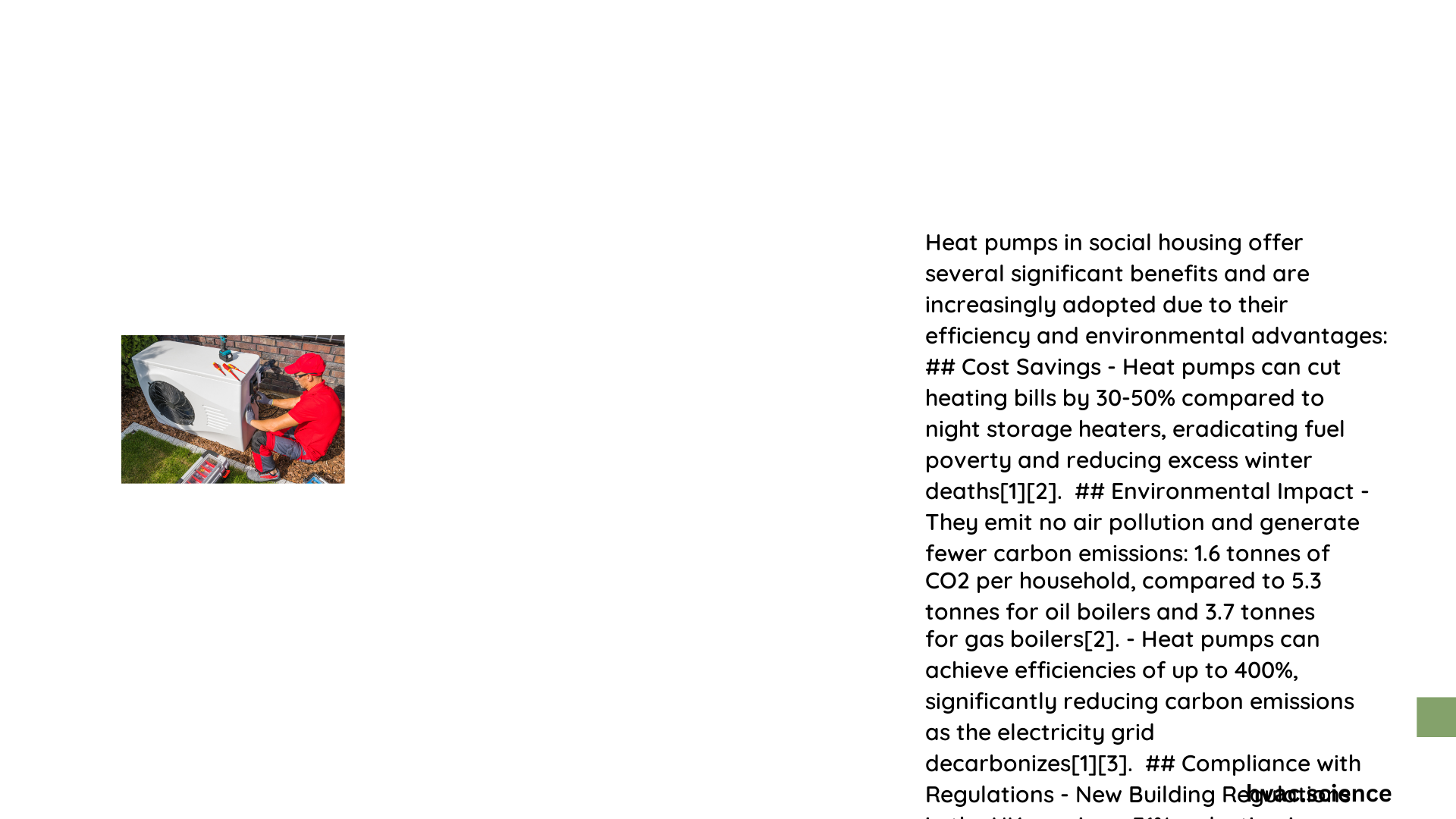 heat pump social housing