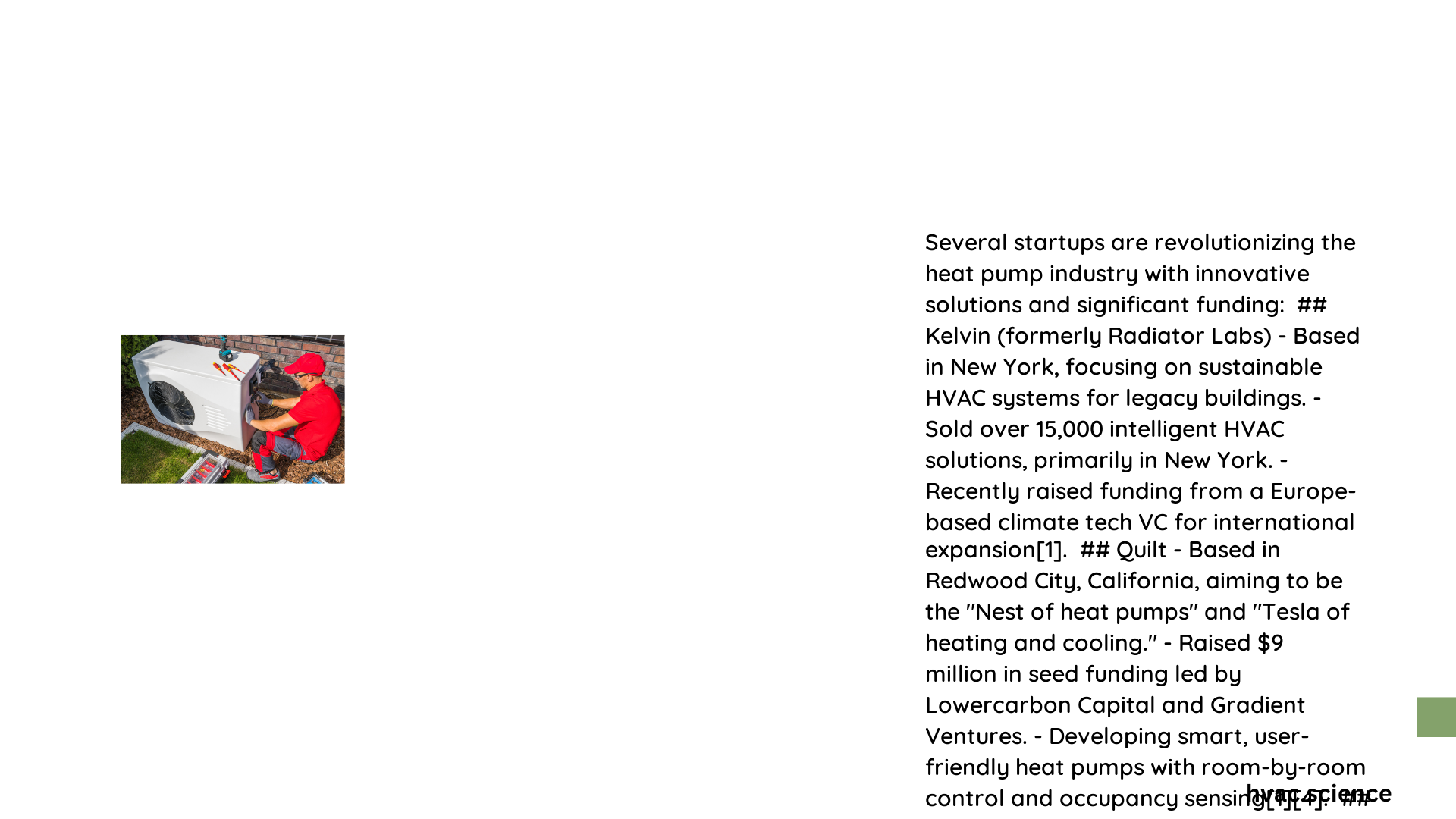 heat pump start ups