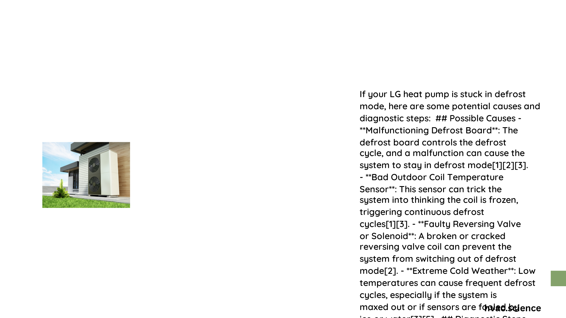 lg heat pump stuck in defrost mode