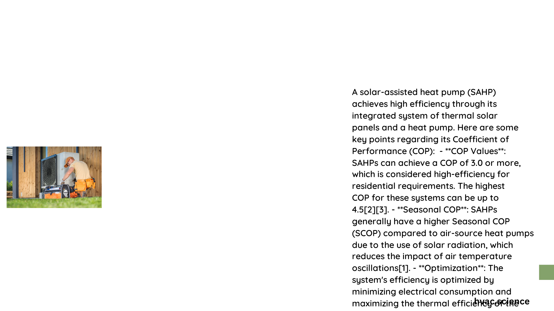 solar assisted heat pump cop