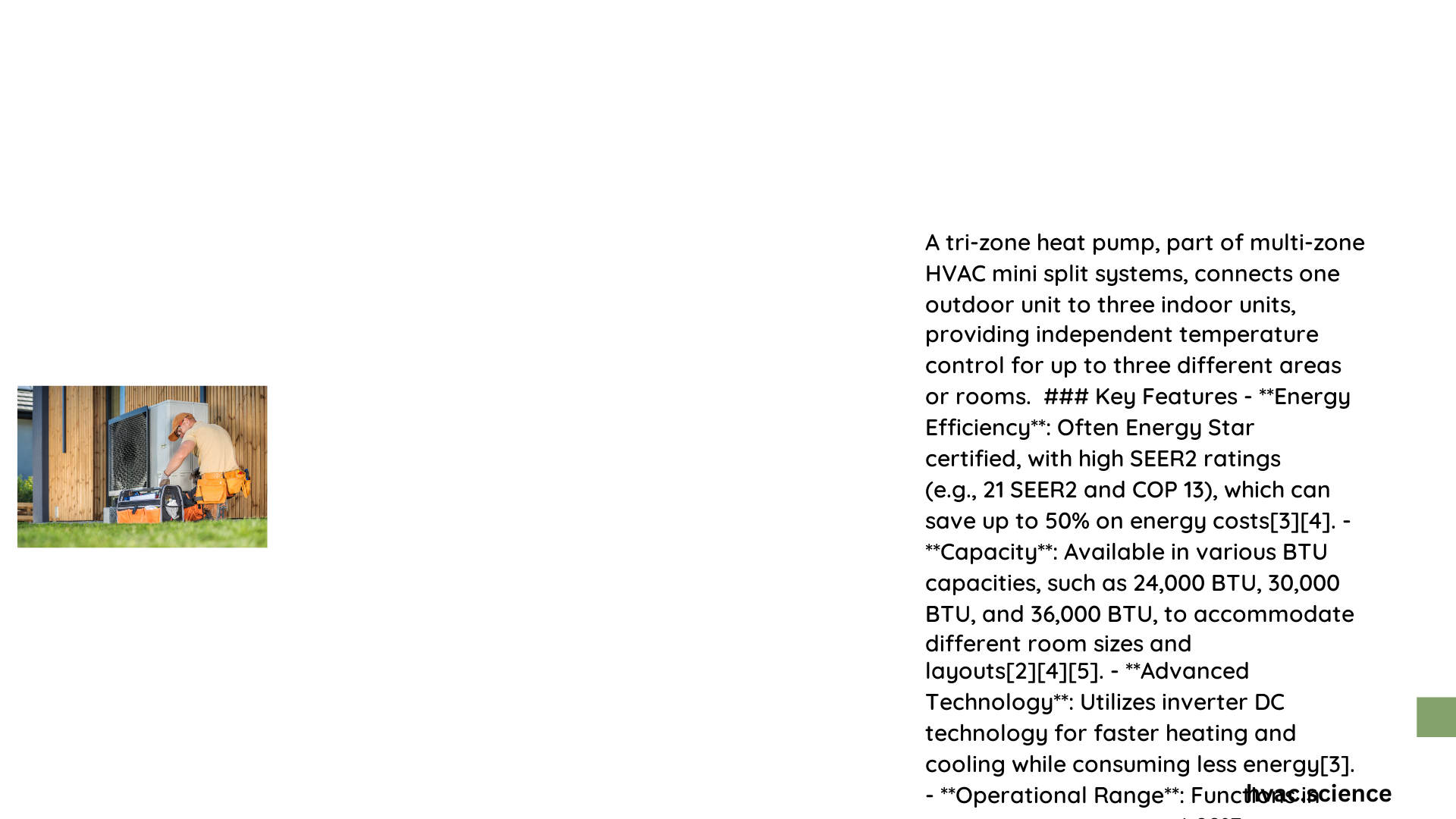 tri zone heat pump